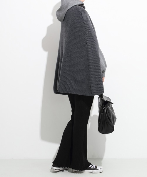 アルマーニ ポンチョ タートルネック ニット ベルト カシミヤ混 ユニ