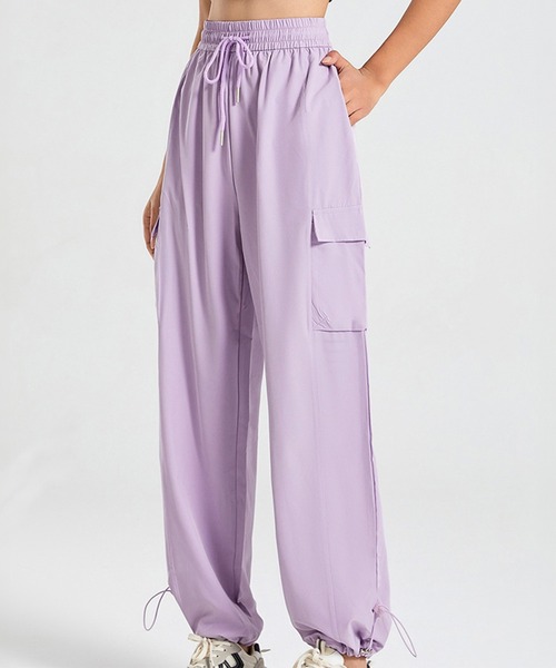 HYS SHOP カーゴパンツ レディース 気軽にシルエットアレンジ。ドロー