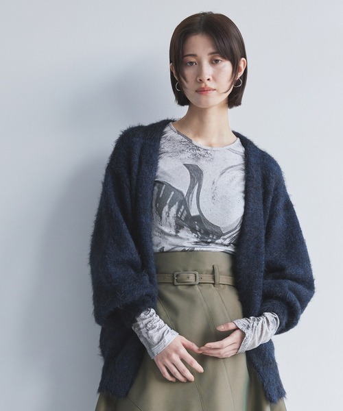 UNITED TOKYO カーディガン ミックスグラデーションモヘアカーディガン(1 BLACK): : メンズ