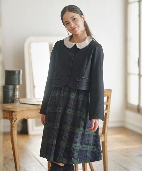 組曲 ワンピース 「150-170cm」クラシックチェック キッズ 子供