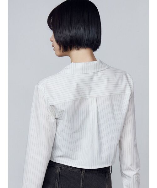 EMODA　レースブラウス EMODA ブラウス シャツ レースアップショートシャツ レディース