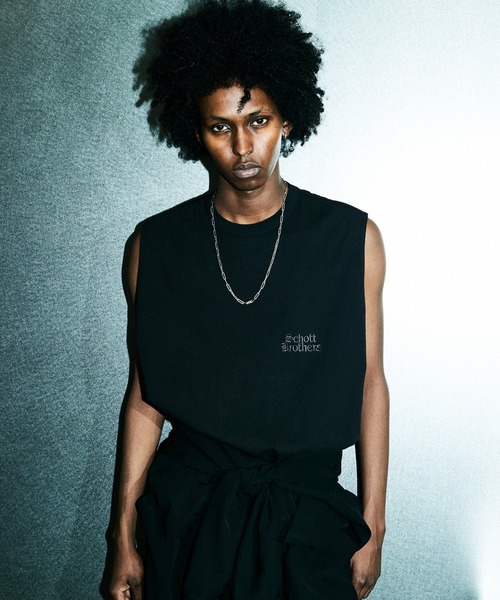 Schott ブラック ショートスリーブシャツ セール】Schott/ショット 別注 RAYON SUKA ASING S/S SHT