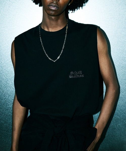 Schott/ショット/SLEEVELESS T-SHIRT/ノースリーブ ショット Schott B．S． SLEEVELESS T－SHIRT （ホワイト