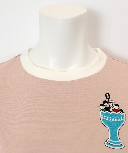 ピッコーネ　tシャツ　チュニック　カットソーチュニック 重ね着風カットソーチュニック（選べるデザイン）＜大きいサイズ