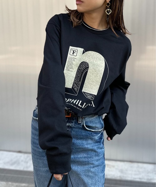 mi via loca tシャツ 「GILDAN」立体”n”ロゴプリントロンT レディース