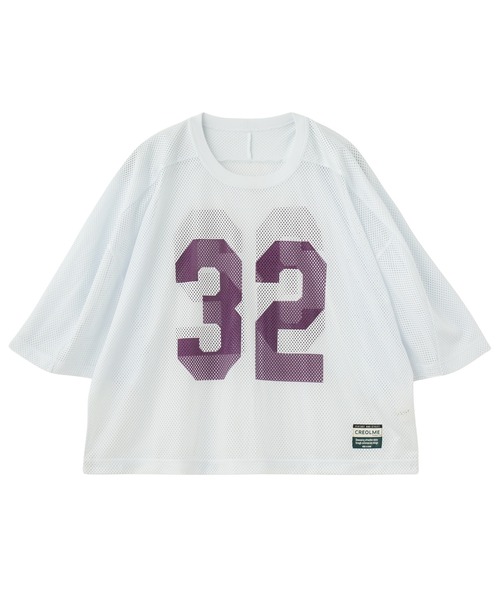 tシャツ (CREOLME)MESH NUMBERING H/S TEE レディース ROSE BUD tシャツ (CREOLME)MESH NUMBERING H/S TEE レディース