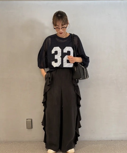 tシャツ (CREOLME)MESH NUMBERING H/S TEE レディース ROSE BUD tシャツ (CREOLME)MESH NUMBERING H/S TEE レディース