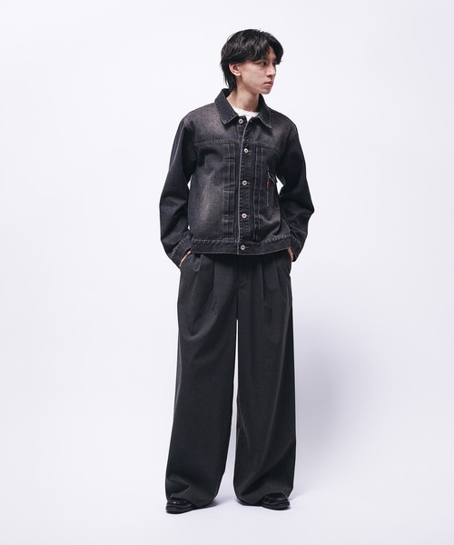 Adoon plain デニムジャケット gジャン VINTAGE LIKE DENIM JACKET 