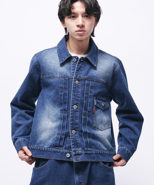 Adoon plain デニムジャケット gジャン VINTAGE LIKE DENIM JACKET 