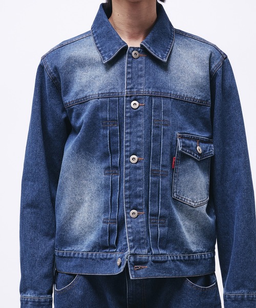 Adoon plain デニムジャケット gジャン VINTAGE LIKE DENIM JACKET 