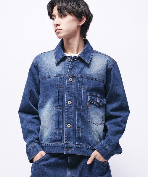 Adoon plain デニムジャケット gジャン VINTAGE LIKE DENIM JACKET 