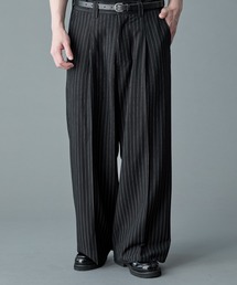 スラックス 「RUUBON」stripe wide straight slacks / ストライプワイドストレートスラックス メンズ レディース｜ZOZOTOWN Yahoo!店