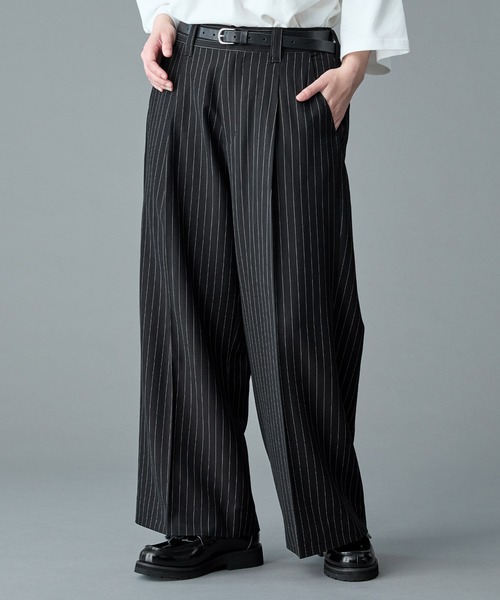 J*J様 60s Stripe wide straight slacks pan RUUBON】stripe wide straight slacks / ストライプワイド