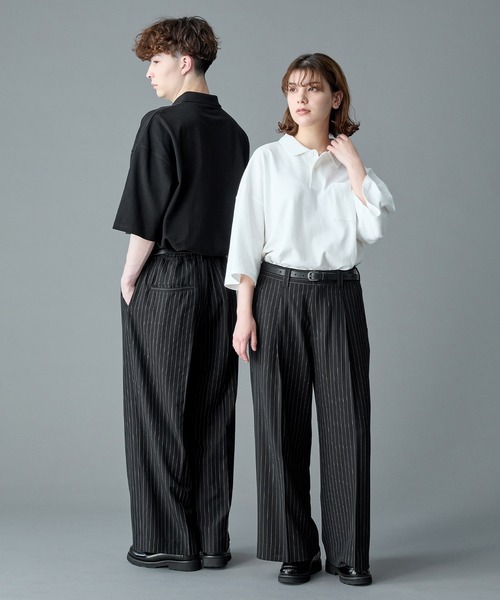 【美品】SINSS 24aw ワイドストレートスラックス　L Wide straight slacks / ワイドストレートスラックス