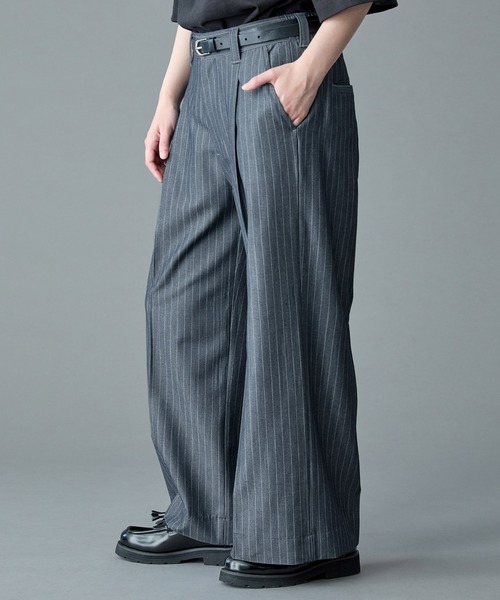 パンツ BonBon Striped straight slacks B5071 パンツ BonBon Striped straight slacks B5071