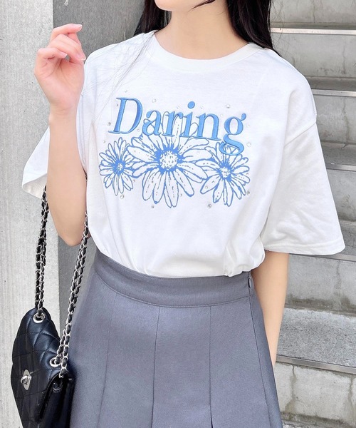 INGNI Tシャツ INGNI tシャツ フラワーロゴTシャツ レディース : ZOZOTOWN