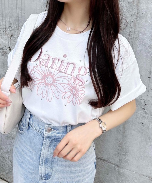 INGNI tシャツ フラワーロゴTシャツ レディース : ZOZOTOWN