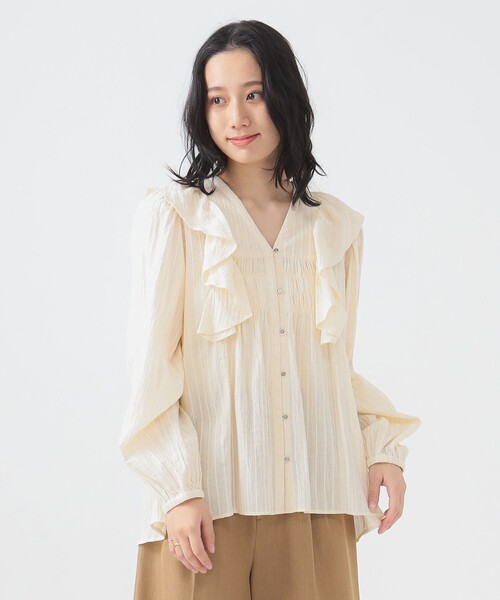 sara mallika ブラウス シャツ 「別注」Sara / COTTON STRIPE