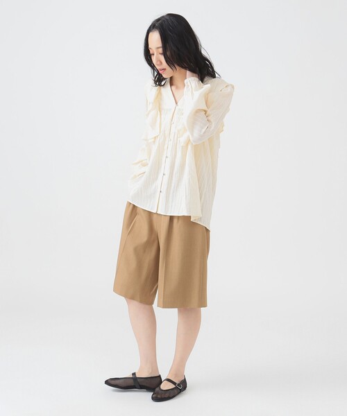 sara mallika ブラウス シャツ 「別注」Sara / COTTON STRIPE