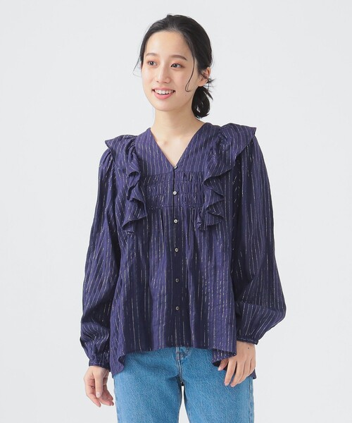 sara mallika ブラウス シャツ 「別注」Sara / COTTON STRIPE