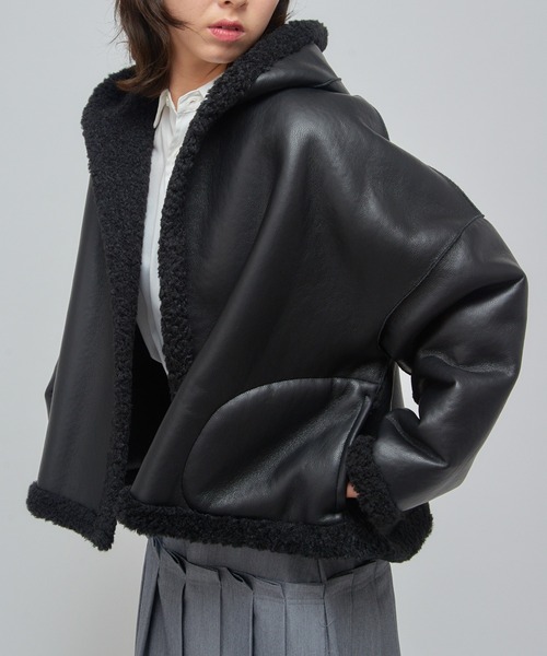 VACHEMENT コート アウター 「VACHEMENT」ファーボンディングレザー