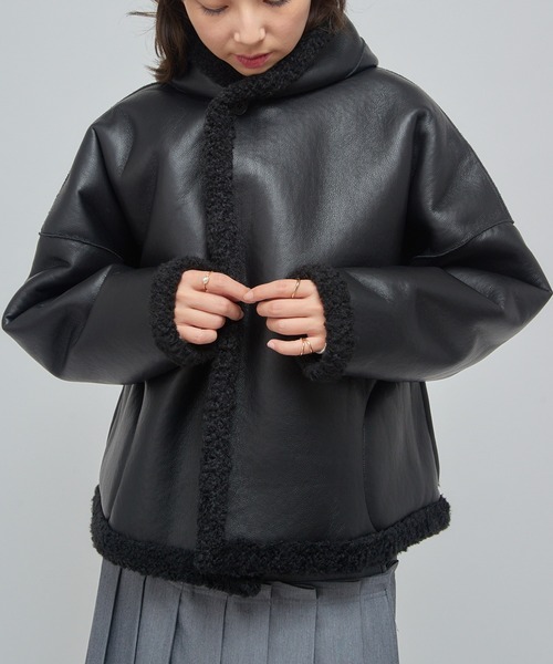 VACHEMENT コート アウター 「VACHEMENT」ファーボンディングレザー
