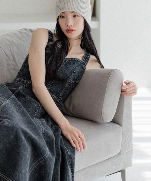 パンダ FIL DIREストレッチデニムチュニックワンピース 6123002499.jpg