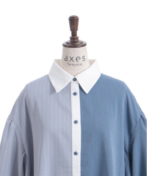 フォクシー シャツワンピースドレス Aライン ストライプ ホワイト ベルト 38 フロッキーストライプワンピ | シャツワンピース | NOELA OFFICIAL WEB