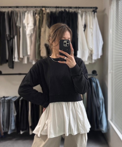 I-SOOK（アイスー） tシャツ フリルペプラムトップス(chiica select