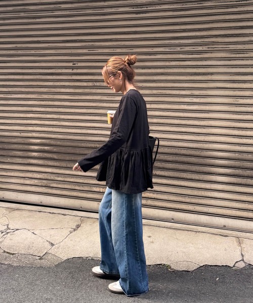 I-SOOK（アイスー） tシャツ フリルペプラムトップス(chiica select