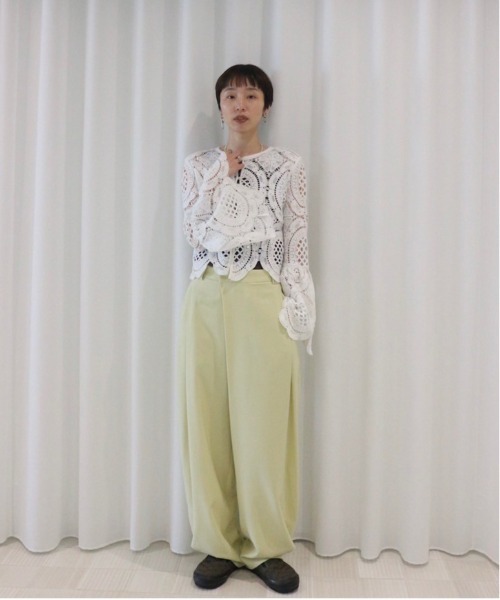 Ameri（アメリ） tシャツ MEDI INDIAN 2WAY BIG LACE TOPS レディース
