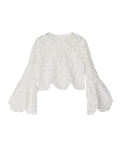 Ameri（アメリ） tシャツ MEDI INDIAN 2WAY BIG LACE TOPS レディース