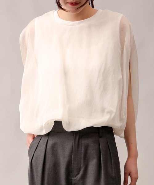 aimoha tシャツ 七分袖風シアートップス レディース : ZOZOTOWN