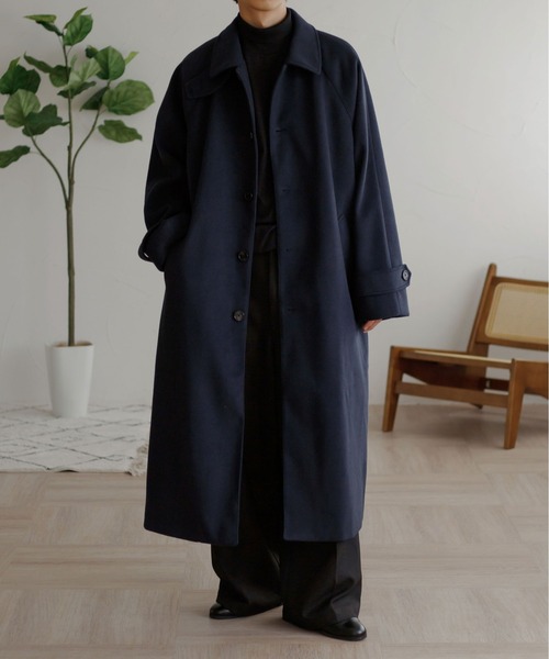 「epnok」 ステンカラーコート LARGE チャコールグレー メンズ_画像5