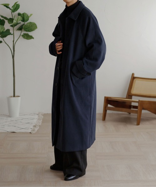 「epnok」 ステンカラーコート LARGE チャコールグレー メンズ_画像6