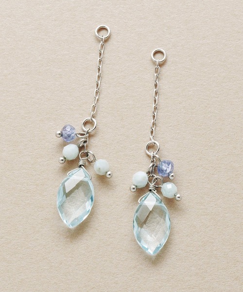 TAKE-UP テイクアップ スカイブルートパーズ ピアスチャーム K10 TAKE-UP（テイクアップ） ピアス 「 Palette」K10 ブルートパーズ