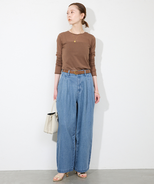 LEDENIM TUCK TROUSER SLOBE IENA デニムパンツ SLOBE IENA ジーンズ デニム デニムパンツ 「追加3」LEDENIM