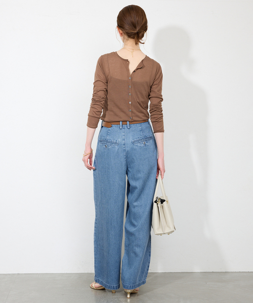 新品タグ付き　LEDENIM TUCK TROUSER SLOBE IENA 追加3》LEDENIM TUCK TROUSER（デニムパンツ）｜SLOBE IENA
