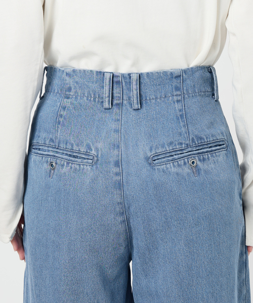 【新品】SLOBE IENA/ LEDENIM TUCK TROUSER 36 SLOBE IENA｜《4サイズ展開/追加》LEDENIM TUCK TROUSERデニム