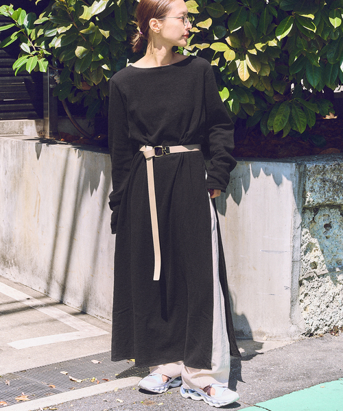 Spick&Span コットンクレープルーズワンピース　ブラック完売商品！ Spick＆Span ワンピース コットンクレープルーズワンピース