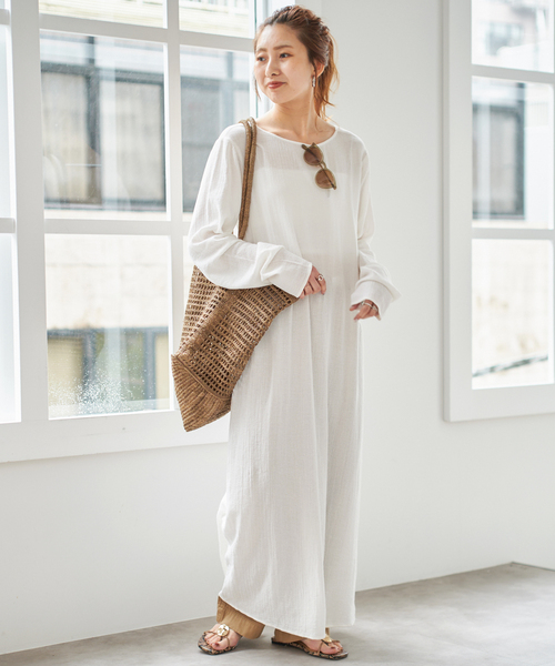 Spick＆Span ワンピース コットンクレープルーズワンピース
