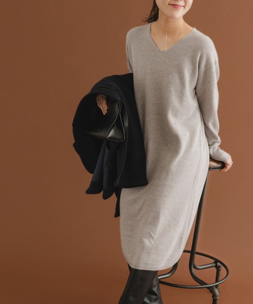 URBAN RESEARCH ROSSO WOMEN」 ニットワンピース FREE グリーン