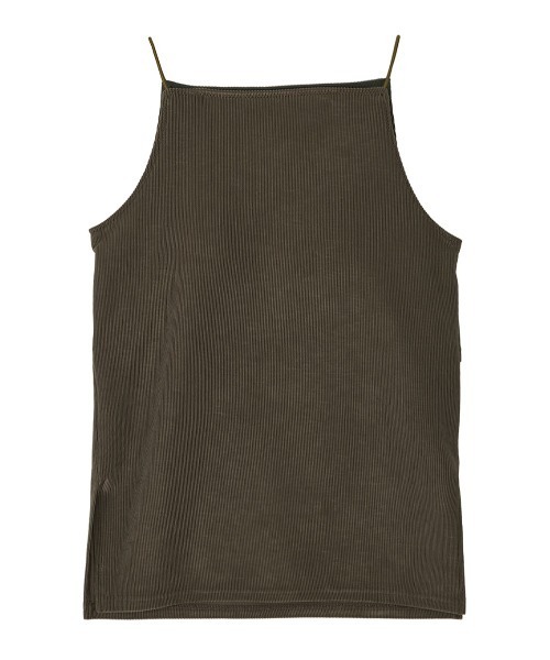 Ameri（アメリ） キャミソール MEDI GLOSS RIB BACK SLIT CAMISOLE