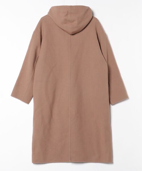 「DOUX ARCHIVES」 ノーカラーコート MEDIUM モカ レディース_画像2