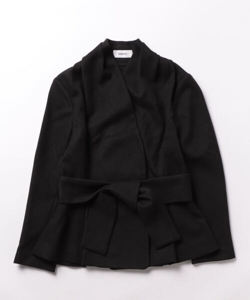 SNIDEL ノーカラー黒ジャケット SNIDEL 「SNIDEL」 ノーカラージャケット 0 ブラック レディース