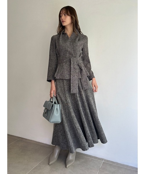 SNIDEL ノーカラー黒ジャケット SNIDEL（スナイデル）の「Sustainableビッグボタンジャケット
