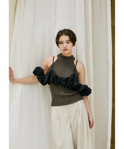 トップス NOTRE emor summer knit halter neck top NOTRE emor ニット セーター summer knit halter neck top