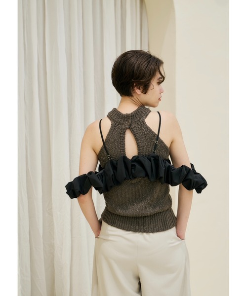 トップス NOTREemor summer knit halter neck top NOTRE emor ニット セーター summer knit halter neck top