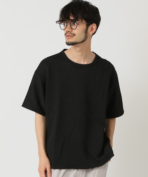 ARCADE（アーケード） tシャツ 同色織柄もちもち素材 ボックス