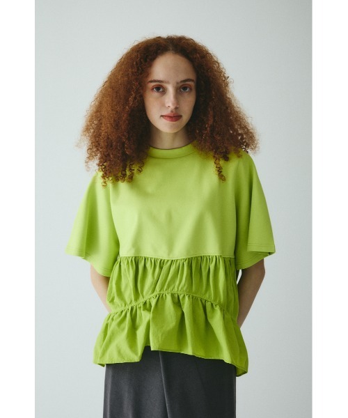 tシャツ Frill A-line cut tops　　フリルAラインカットトップス レディース